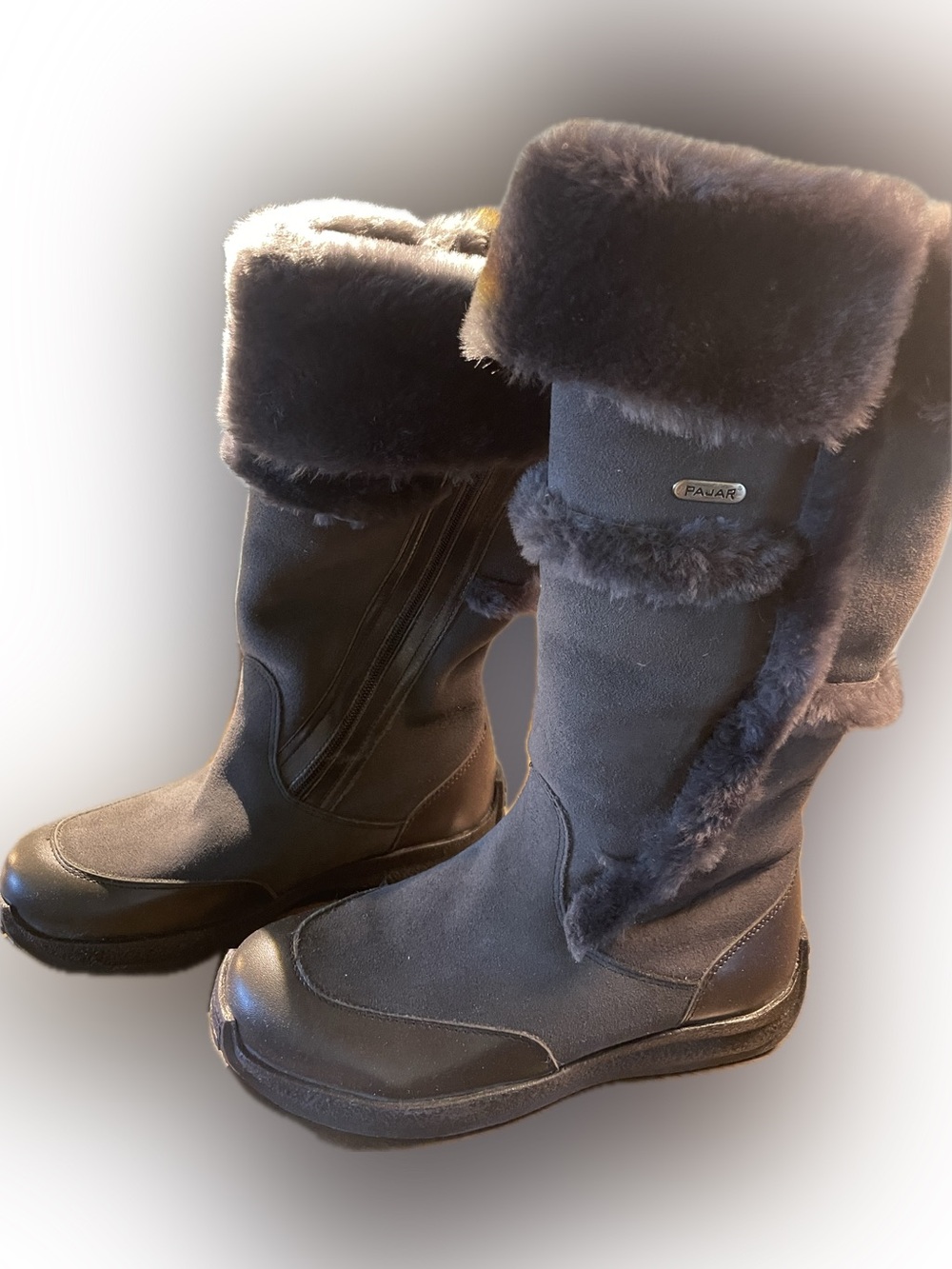 Pajar Women’s Black Fur-Trim Winter Boots; size 7; NWT